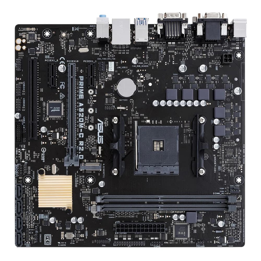 ASUS PRIME A320M-C R2.0 Motherboard Support Ryzen 5 2600X 3600 5600G 5600X3D CPU DDR4 3200MHz AMD A320 M.2 NVME AM4 Mainboard - 5