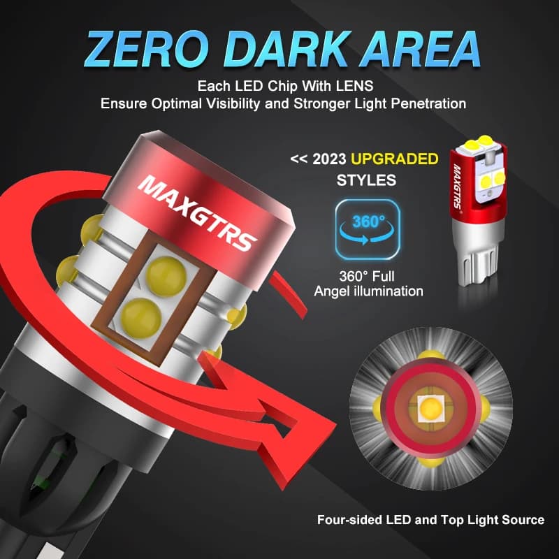 2 قطعة W5W 3030 9 SMD لمبة LED T10 للسيارة 194 168 بديل مصباح لوحة الأدوات العكسي لمبات بيضاء لإضاءة المساحات - 4