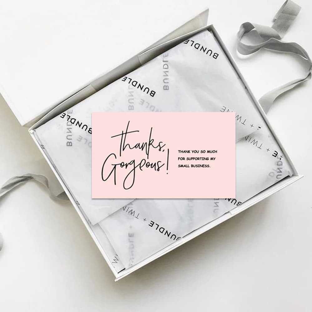 50Pcs Thank You For Supporting My Business Cards Cake Decoration Labels Customer Appreciation Gift Card Shop Online Retailers - 3