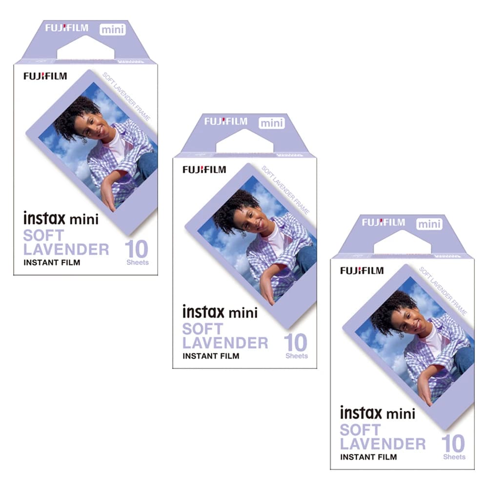 Fujifilm Instax Mini Color Film Soft Lavender Film 10-100 Sheets For Fuji Mini 12 11 8 9 7s 25 26 70 Evo Camera(Expiry-2026) - 2