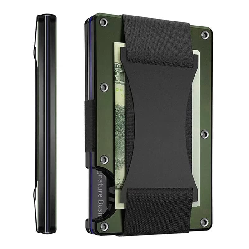 Forged Carbon Fiber Mini Slim Wallet case organizer for Men Cartera Tarjetero Hombre Cashback Credit Card Holder Luxury gift - 4
