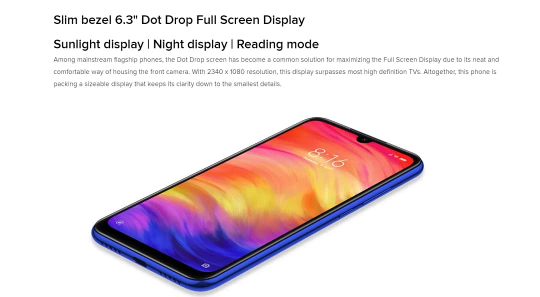 هاتف Xiaomi Redmi Note 7 PRO الأصلي 6 جيجابايت رام 128 جيجابايت ذاكرة مع معالج Snapdragon 660AIE ونظام أندرويد وكاميرا خلفية 48 ميجابكسل + 5 ميجابكسل - 4