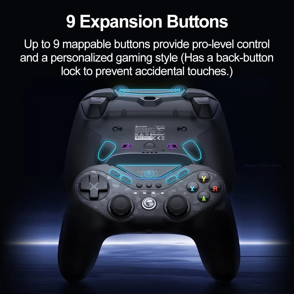 وحدة تحكم GameSir Tarantula Pro للحاسوب ونينتندو سويتش 2 وأندرويد وiOS مع عصي TMR Hall وNFC وجيروسكوب 6 محاور و9 أزرار قابلة للبرمجة - 4