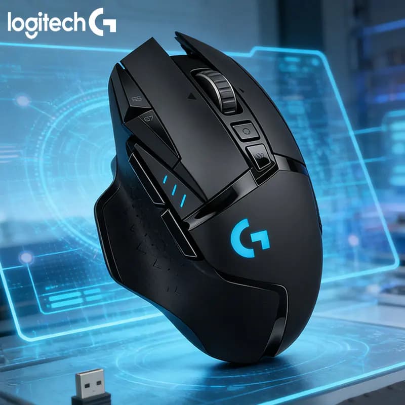 ماوس مكتب ألعاب Logitech G502/G502HERO/PRO X SUPERLIGHT 2SE للطلاب، ارتداد حاد وتأخير منخفض للغاية