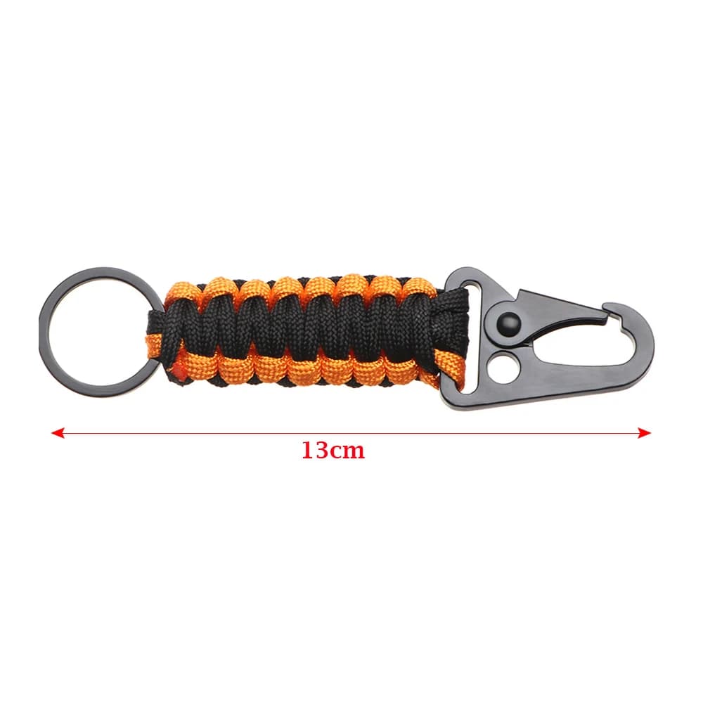 في الهواء الطلق المفاتيح حلقة التخييم حلقة تسلق العسكرية Paracord الحبل حبل التخييم مجموعة الحبال أدوات فتاحة الزجاجات عقدة الطوارئ - 6