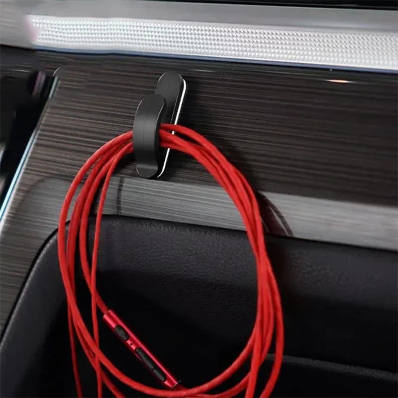 Car Hooks Organizer Self Adhesive Hook Hanger for USB Cable Headphone Key Bag Kitchen Bathroom Mini Hooks Storage Organizer - 3