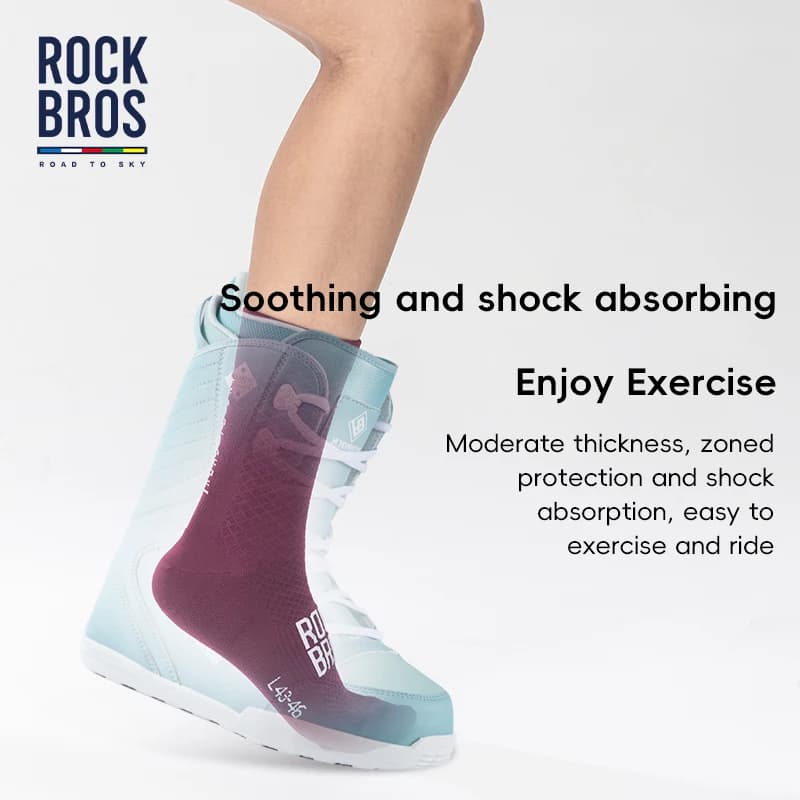 جوارب رياضية ROCKBROS ROAD TO SKY قابلة للتنفس لركوب الدراجات على الطرق الوعرة MTB، جوارب دراجات عالية المرونة وماصة للصدمات، زوج واحد - 3