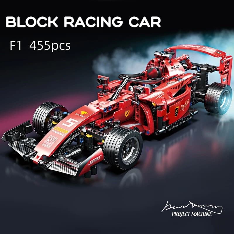 مجموعات بناء سيارات سباق ToylinX F1 RC، موديل تحكم عن بعد، قطع بناء قابلة للجمع، ألعاب بناء ممتعة