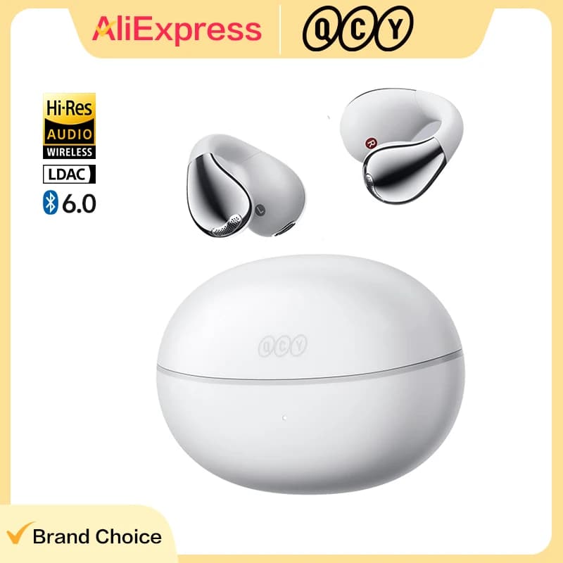 سماعات QCY Crossky C30S اللاسلكية بلوتوث 6.0 سماعات أذن كليب Hi-Res مع صوت مكاني LDAC اتصال مزدوج سماعات رأس 40 ساعة
