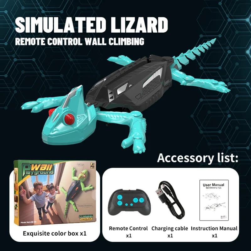 Wall Climbing RC Gecko Toy Electric remote control lizard wall climbing car gecko Animal Car Children's Halloween Toys - 6