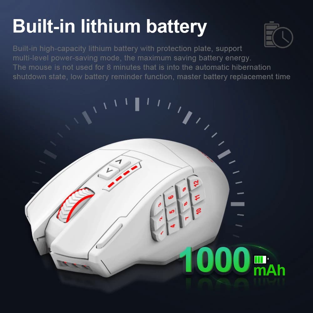 ماوس ألعاب E-YOOSO X-33 RGB USB 2.4G لاسلكي 16000 DPI 16 زر قابل للبرمجة ماوس بصري للكمبيوتر المحمول - 3