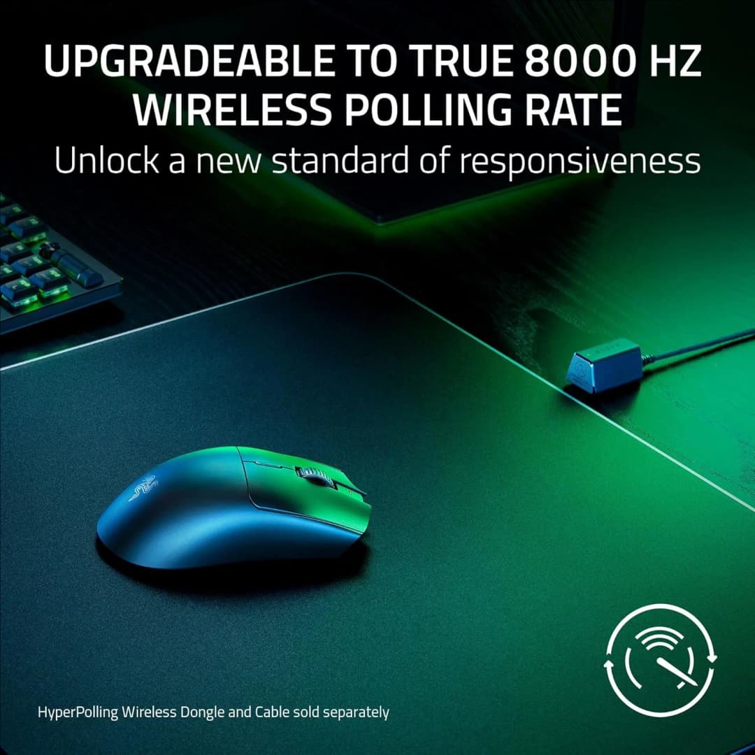 ماوس ألعاب Razer Viper V3 HyperSpeed لاسلكي خفيف الوزن مستشعر بصري حتى 30K DPI مفاتيح ميكانيكية 8 أزرار تحكم قابلة للبرمجة - 5