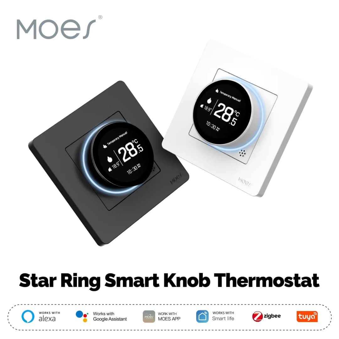 منظم حرارة ذكي MOES Tuya ZigBee مقبض سلسلة Star Ring متحكم درجة حرارة غلاية ماء تسخين كهربائي مع Alexa Google