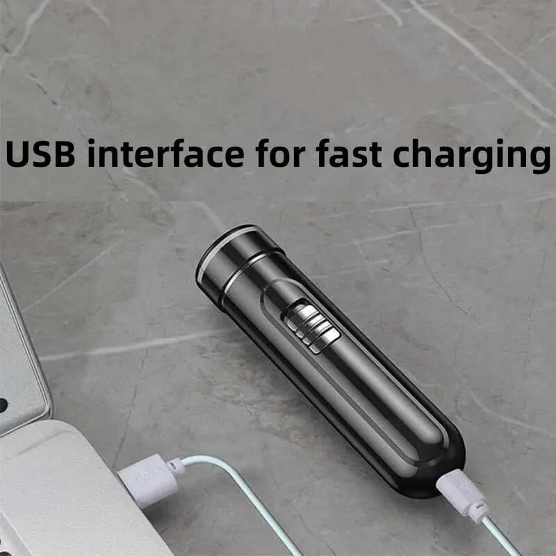 ماكينة حلاقة كهربائية صغيرة ومريحة للرجال - قابلة للشحن عبر USB، للاستخدام الجاف والمبلل، سهلة الاستخدام بزر واحد - مثالية للمنزل والسيارة والسفر! - 4