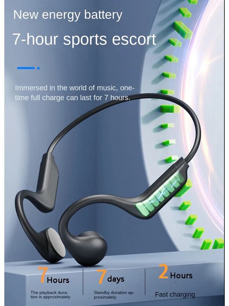 سماعات أذن بلوتوث بنظام توصيل عظمي مفتوح من aftershokz، إصدار 5.3، سماعات رأس لاسلكية رياضية ذات عمر بطارية طويل للدراجات والجري - 5