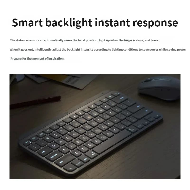 لوحة مفاتيح Logitech MX Keys Mini اللاسلكية للبلوتوث - لوحة مفاتيح مكتبية عالية الجودة مع إضاءة خلفية ذكية ومستقبل سلس - 6