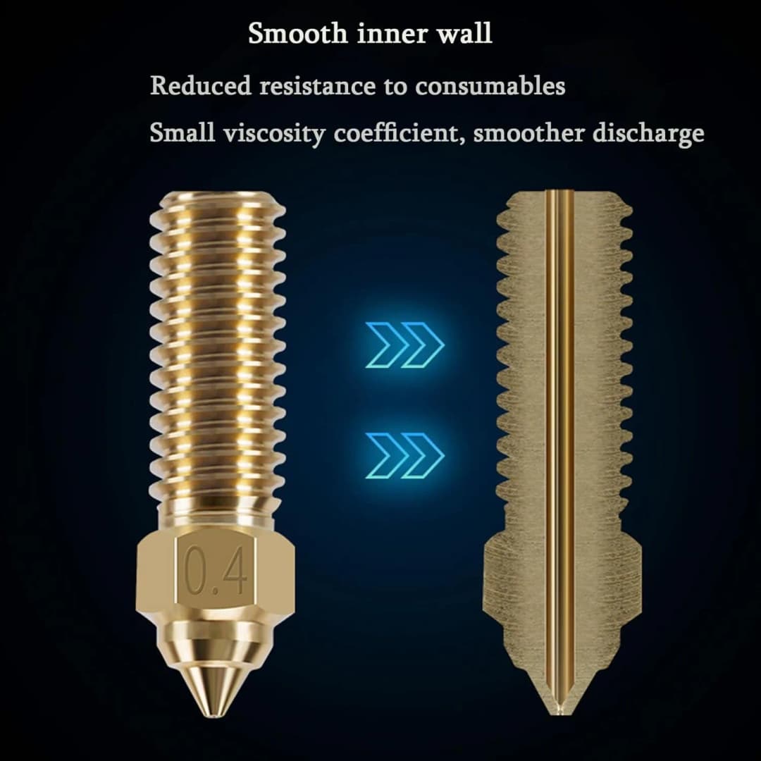 Creality Official Ender 3 V3 KE Brass Nozzle Kit,5-Pack High-Speed ​​0.2mm/0.4mm/0.6mm/0.8mm Nozzle Kit,for K1/K1 Max/CR-10 SE - 5