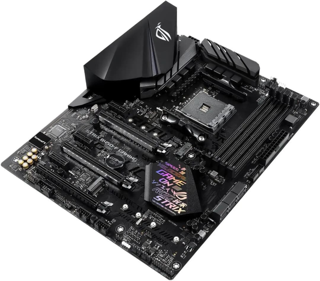 لوحة أم ASUS ROG STRIX B450-F GAMING B450 مقبس AM4 ذاكرة DDR4 سعة 64 جيجابايت لمعالجات Ryzen 5 5600X و5500 و4700 و3600 و3900 و2600 و5700 M.2 ATX - 5