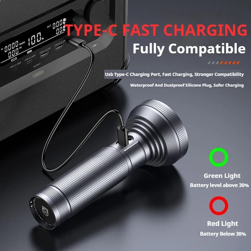 كشاف PHILIPS SFL6252 الجديد 2025، طاقة عالية، LED، 9 مصابيح، قابل لإعادة الشحن، محمول، مصباح يدوي للتخييم - 6