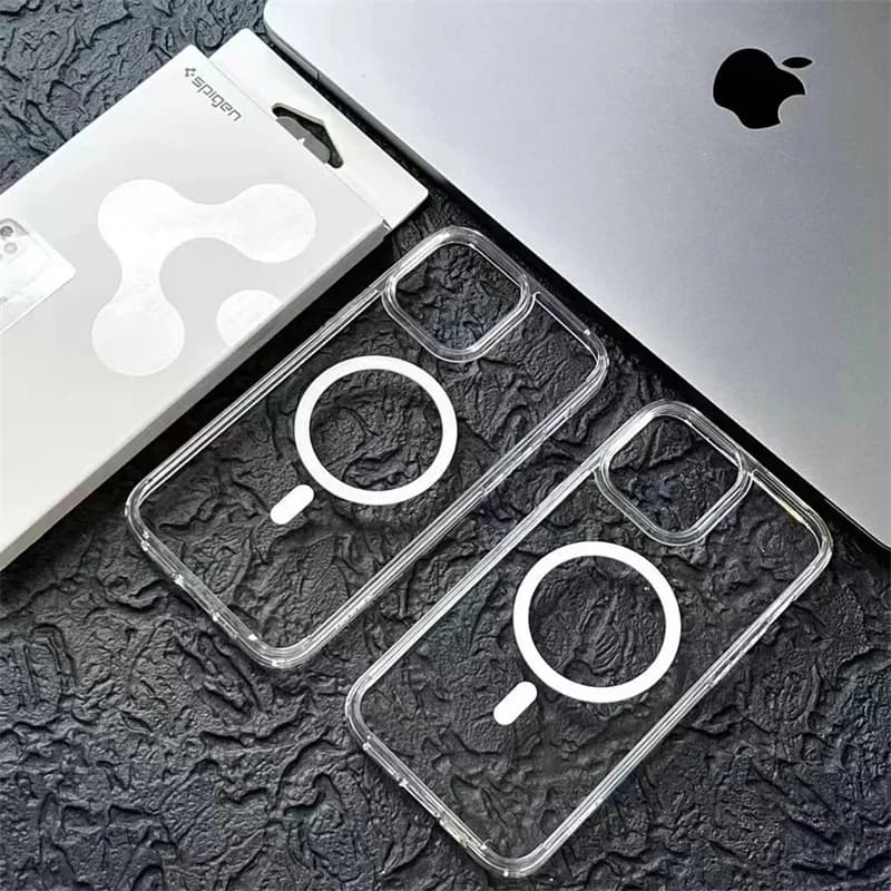 غطاء Spigen Ultra Hybrid MagFit مقاوم للاصفرار لأجهزة iPhone 17 Pro Max و16 و15 Plus و14 و13 و12 و17 Air، غطاء مغناطيسي شفاف لـ Magsafe - 5
