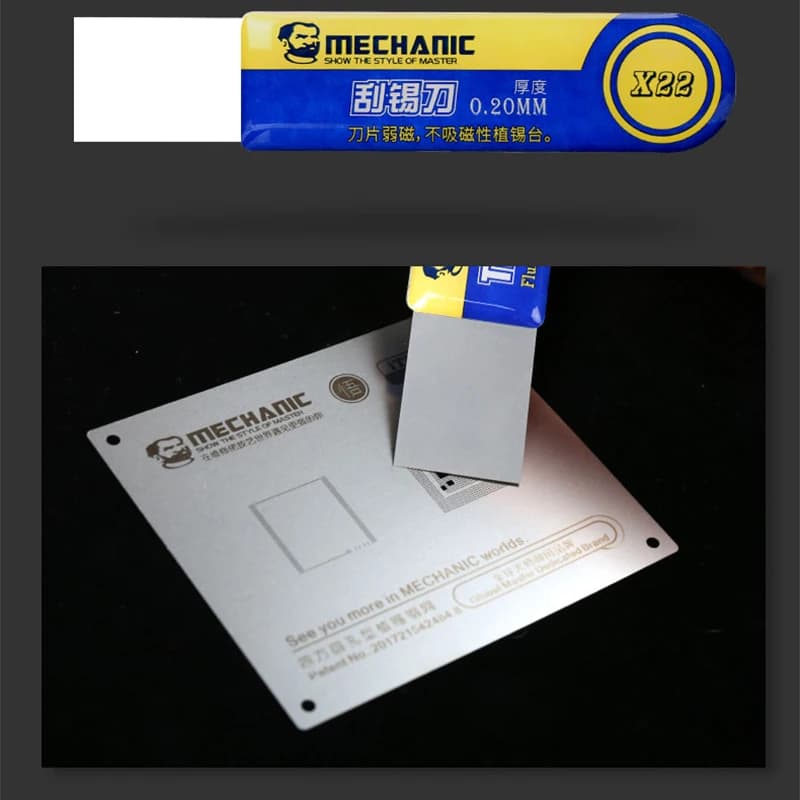 MECHANIC X20/X22 High Toughness Tin Scraper Solder Paste Scraping Knife for Mobile Phone Repair Tools Thickness 0.2mm - 5