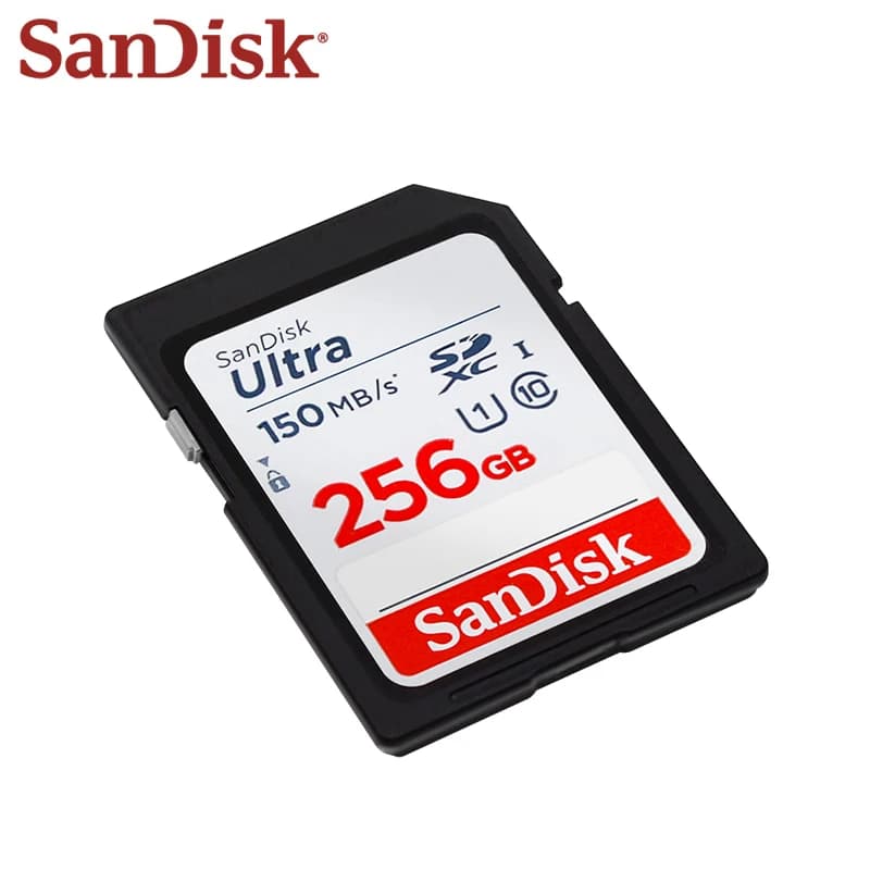 بطاقة SanDisk Ultra SDXC UHS-I سعة 64 جيجابايت 128 جيجابايت 256 جيجابايت 512 جيجابايت بطاقة ذاكرة SDHC سعة 32 جيجابايت للكاميرا بسرعة قصوى 140 ميجابايت/ثانية بطاقة SD أصلية بطاقة فيديو HD - 6