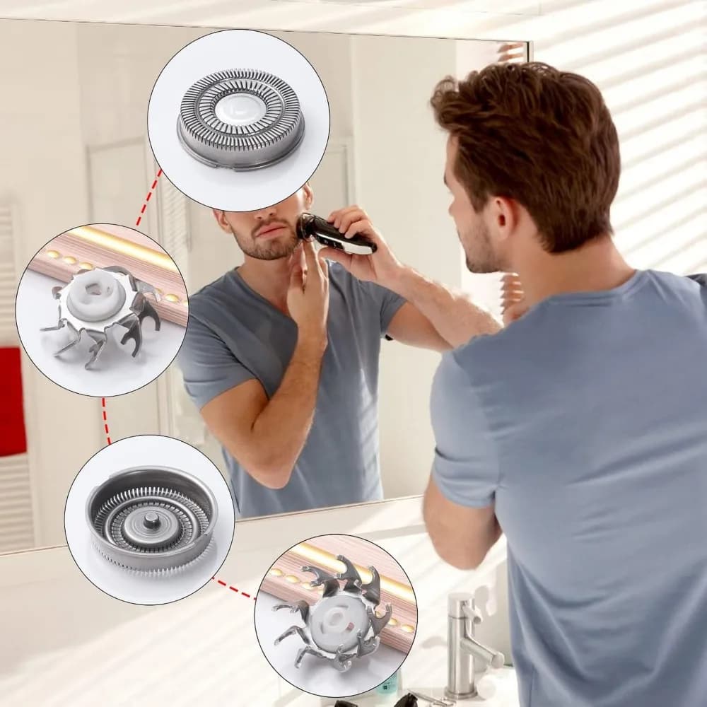 Aquatouch Replacement Shaver Heads Compatible with Series 1000 2000 3000 5000 AT8xx AT7xx PT8xx PT7xx - New Accessories - 3