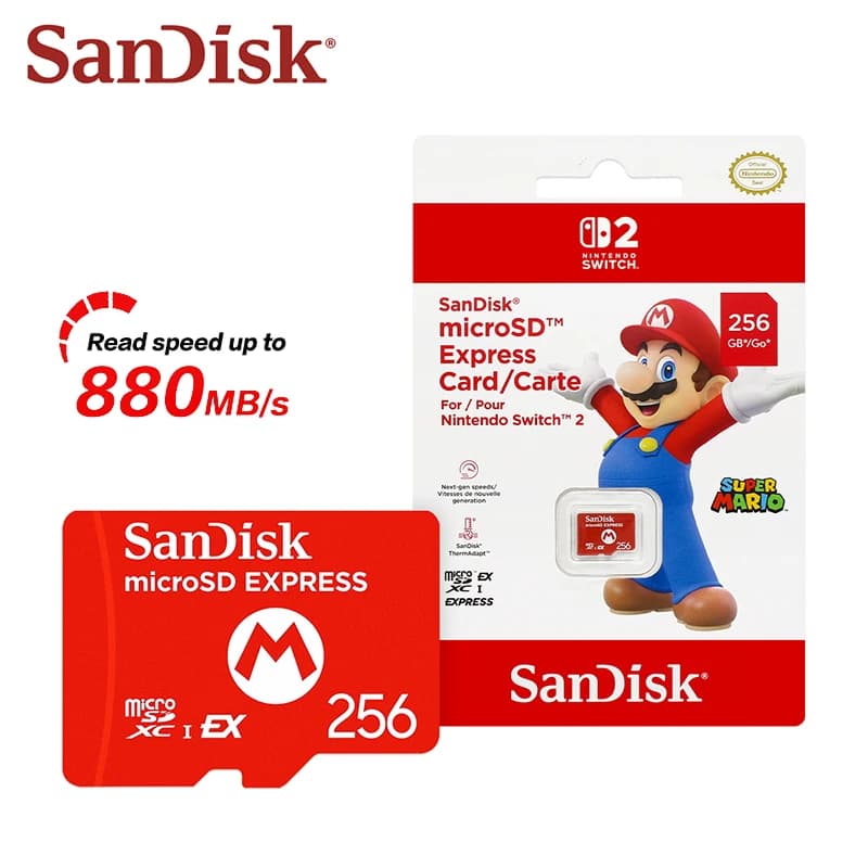 SanDisk microSD Express Card 256GB Read speed up to 880MB/s Memory Card High speed For Nintendo Switch 2 support switch2 game - 5