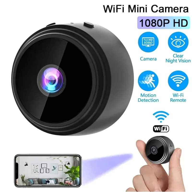 كاميرا A9 صغيرة الحجم بتقنية Wifi بدقة 1080P، مراقبة أمنية لاسلكية، تحكم عن بعد، رؤية ليلية، مراقبة فيديو، كاميرا منزلية ذكية صغيرة بدقة HD