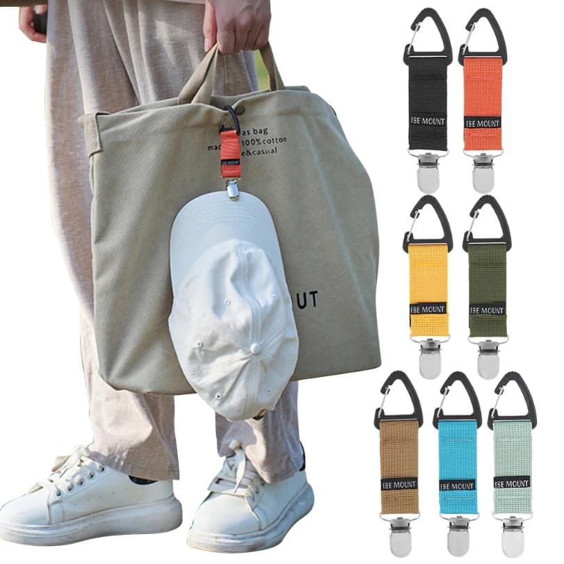 Outdoor travel straw hat clip Portable hat companion bag clip outdoor glove organizer baseball cap holder hats brim hanging hook - 2
