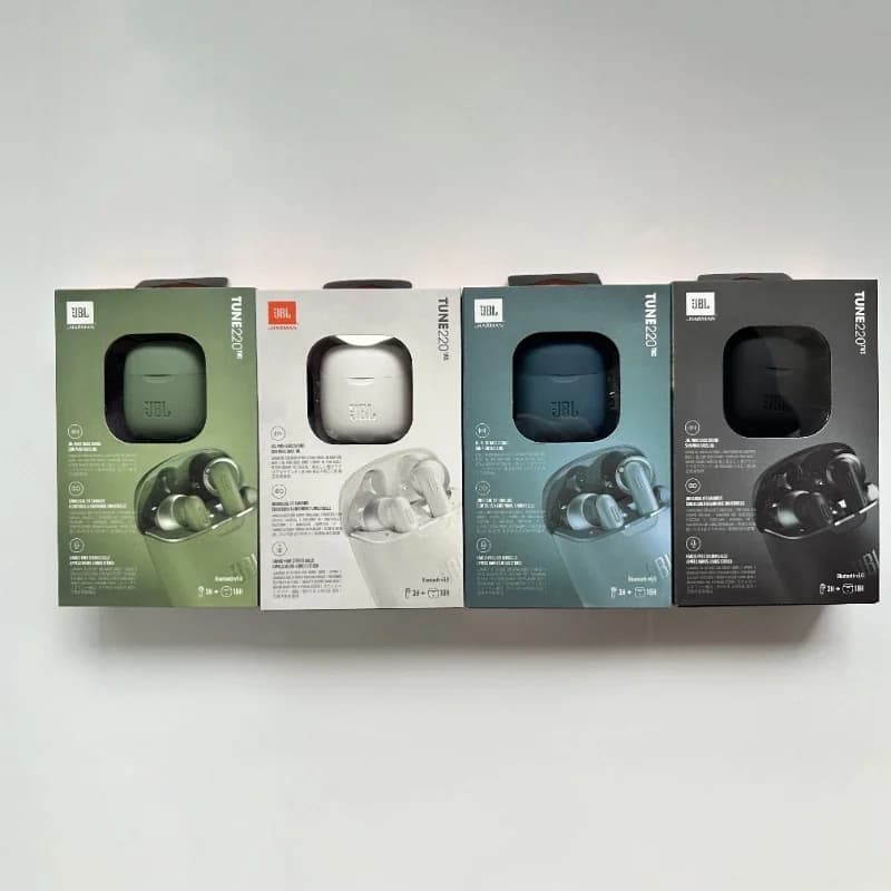 JBL Tune 220TWS بلوتوث ستريو عاربودس مع صوت باس، ميكروفون تقليل الضوضاء JBL T220 tws - 3
