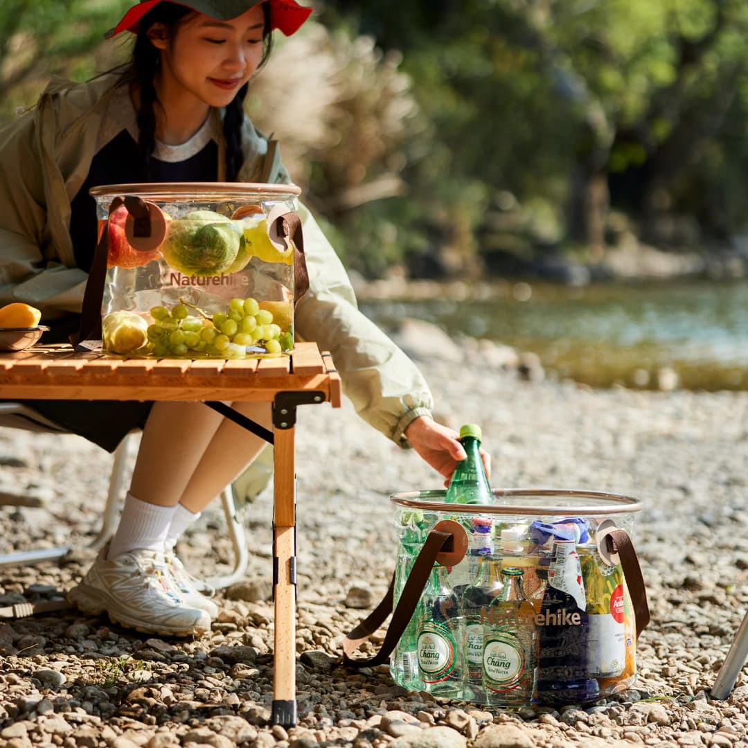 دلو Naturehike قابل للطي بسعة 20 لتر للشواء في الهواء الطلق والسفر وحاوية مياه قابلة للطي ومعدات تخييم - 3