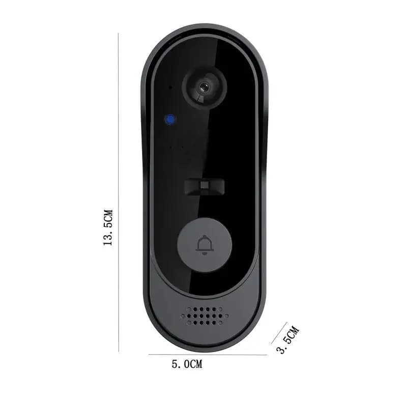 كاميرا جرس باب فيديو لاسلكي من Tuya WiFi، إنتركوم فيديو HD، حماية أمنية للمنزل الذكي مع رؤية ليلية للمكتب والمنزل - 4