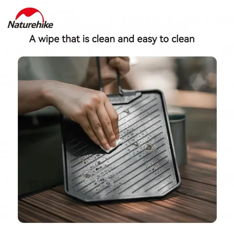 مقلاة تخييم من Naturehike غير لاصقة قابلة للطي نزهة محمولة سهلة التنظيف شواية للشواء في الهواء الطلق لوحة قلي للعشاء - 2