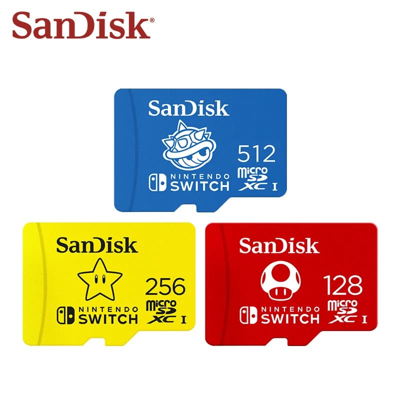 SanDisk Official Nintendo Licensed microSDXC Card UHS-I 100MB/s 90MB/s TF Memory Card 128GB 256GB 512GB For Switch OLED Lite