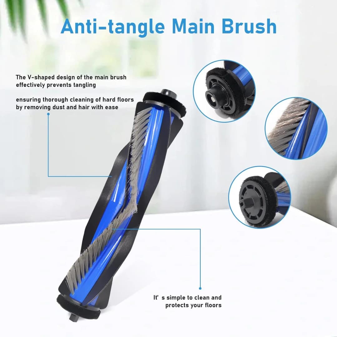 قطع غيار مكنسة روبوتية ECOVACS T50 PRO OMNI / T50 OMNI، فرش جانبية رئيسية، مناديل تنظيف، فلاتر HEPA، أكياس غبار - 4