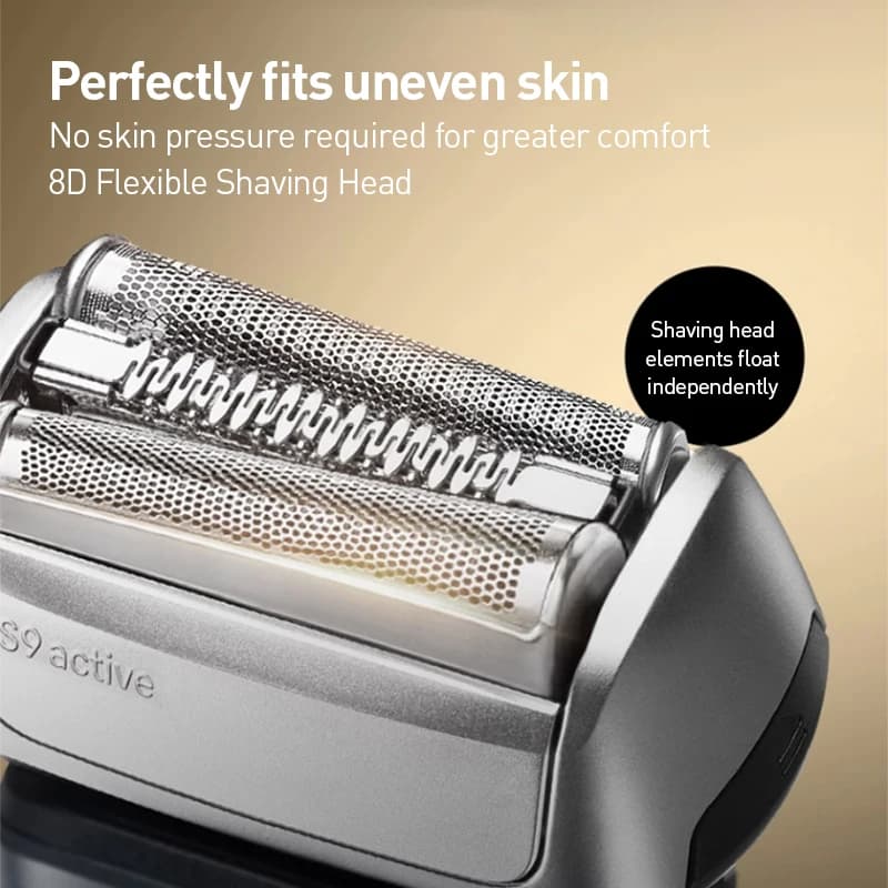 ماكينة حلاقة كهربائية Braun 9018Vs شفرة متبادلة قابلة لإعادة الشحن ماكينة حلاقة رجالية استخدام مزدوج مبلل وجاف رأس عائم - 5