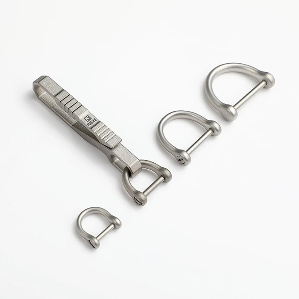 Titanium Durable Keychain Luxury Car Key Chain Waist Hanging Buckle Belt EDC Lightweight Key Ring Holder for Father's Day Gifts - 4
