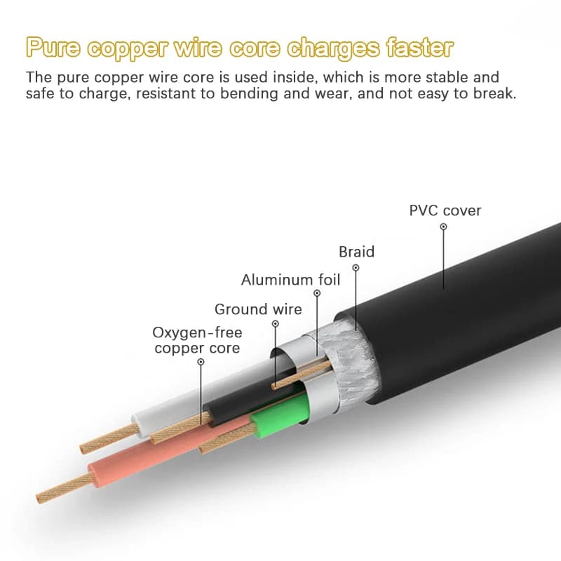2 Pin Strong Magnetic USB Charge Cable Black/White Universal Smart Watch Charging Line Cord Rope Compatible With Various Devices - 6