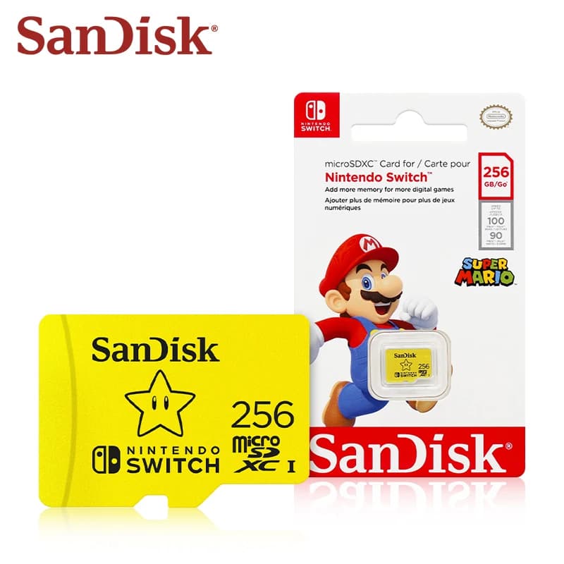 Original SanDisk micro sd card 128gb 256gb 512gb 1tb U3 microSDXC Memory Game Expansion Card for Nintendo Switch Up to 100Mb/s