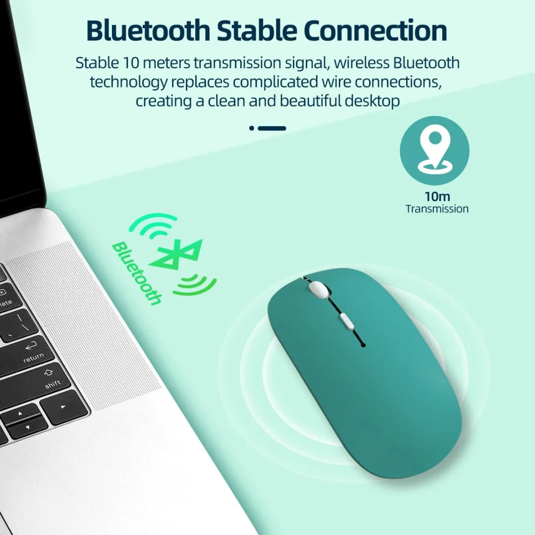 Wireless Bluetooth-compatible Mouse Portable Ergonomic Computer Mice For Laptop iPad Tablet PC Mobile Phone Office Gaming Mouse - 3