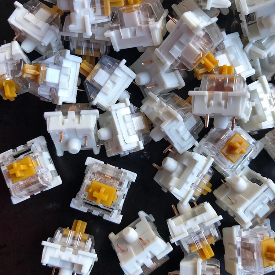 مفاتيح Outemu مقاومة للغبار، خطية، لمسية، صامتة، 3Pin، لوحة مفاتيح بإضاءة RGB LED SMD للألعاب، متوافقة مع MX Switch - 5