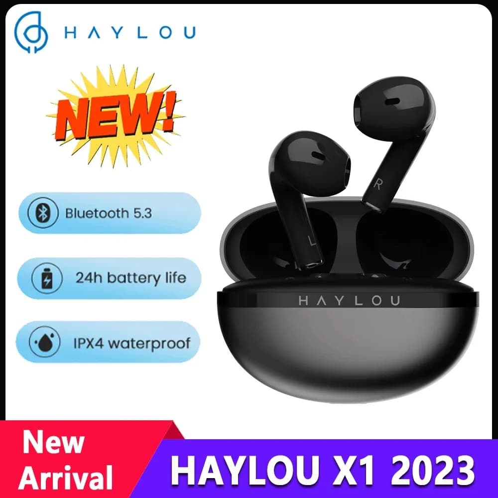 HAYLOU X1 2023 TWS Bluetooth 5.3 Earphone 24H Battery Life Wireless Headphone APP Control  Sports earphones IPX4 Waterproof Earb