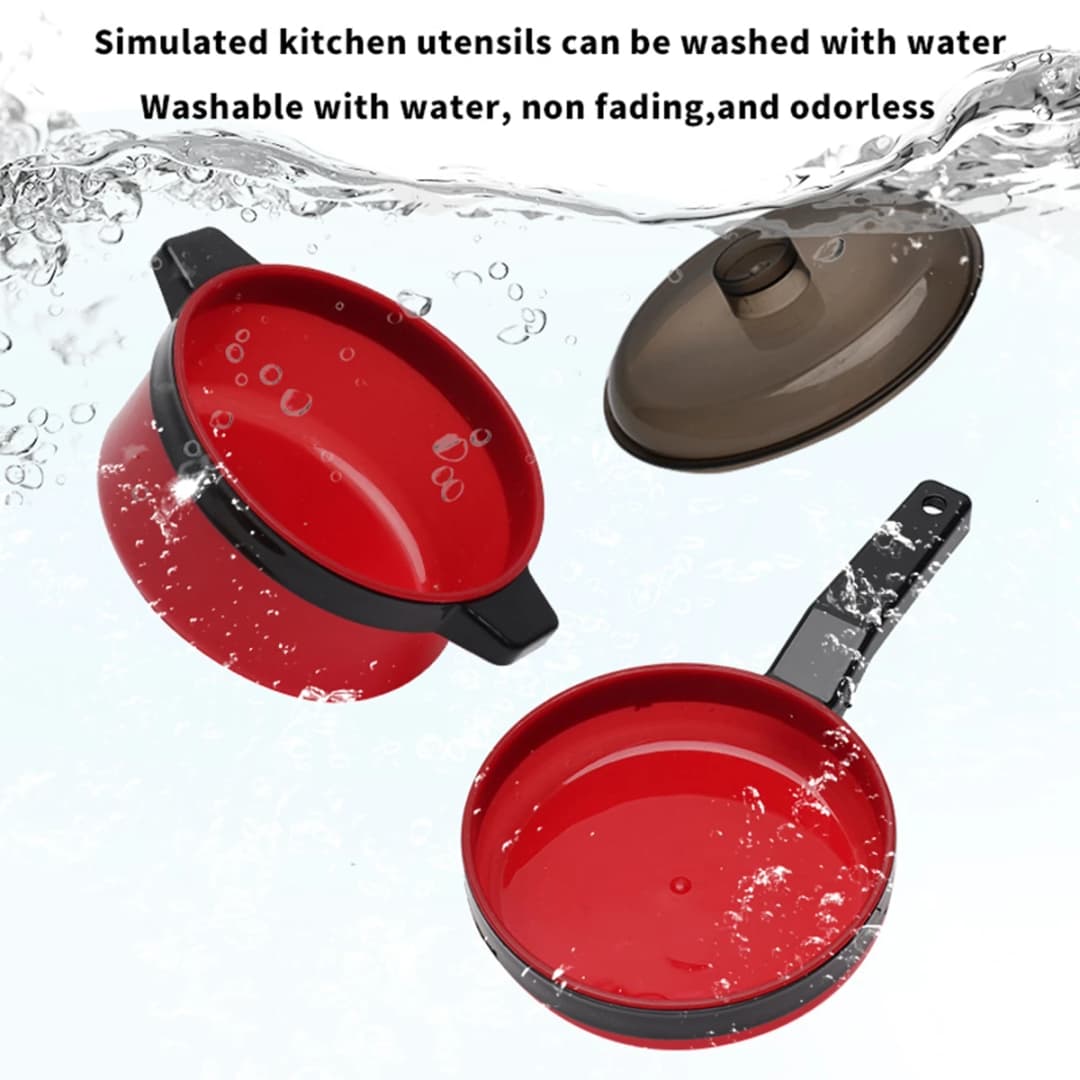 Children's simulated high fidelity cooking toys, home and school use chefs to pretend toy sets suitable for role-playing kitchen - 4