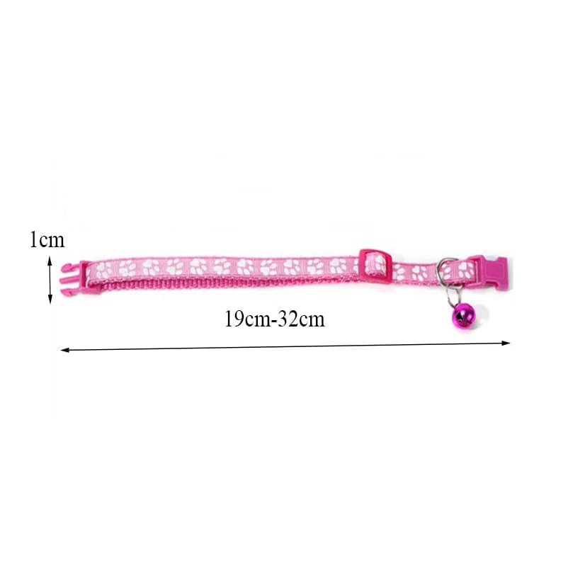 Hot pet cat bell collar dog print cat collar multi-color optional necklace ring cat rope collar pet supplies - 6