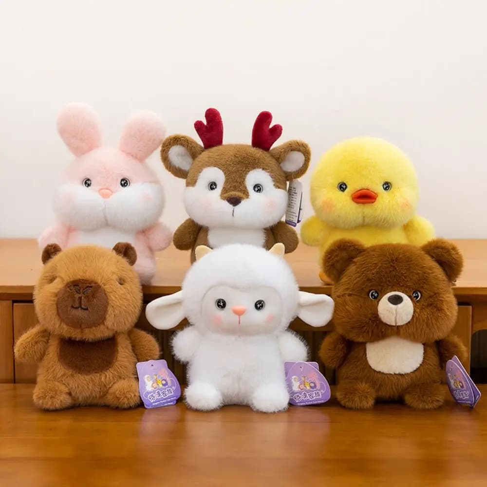 Cute 16cm Plush Companion Doll Plush Elephant Stuffed Animal Pillow Capybara Super Soft Animal Plush Toy Desk - 4