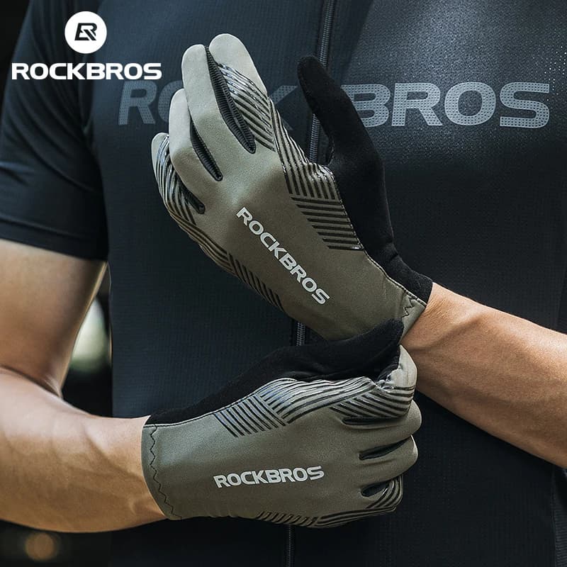 قفازات ركوب الدراجات ROCKBROS، قفازات ربيعية صيفية، شاشة لمس، مقاومة للانزلاق، قابلة للتنفس، مناسبة لركوب الدراجات الجبلية والطرق، الجري، اللياقة البدنية، الجيم، والدراجات النارية - 5