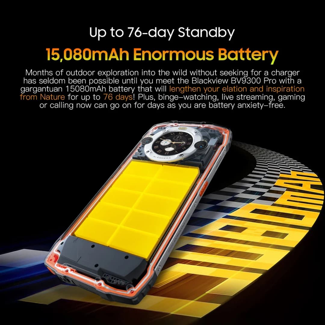 Blackview BV9300 PRO Rugged Smartphone 8GB/12GB RAM 256GB Helio G99 Android 13 Mobile Phone Dual Display Cellphones 64MP Camera - 5
