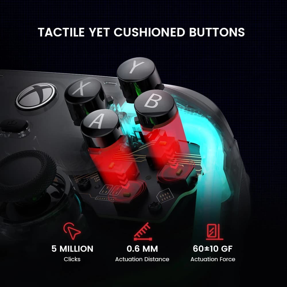 وحدة تحكم GameSir Kaleid Xbox سلكية لجهاز Xbox Series X، وXbox Series S، ووحدة تحكم ألعاب Xbox One، مع عصا تحكم بتأثير هول - 5
