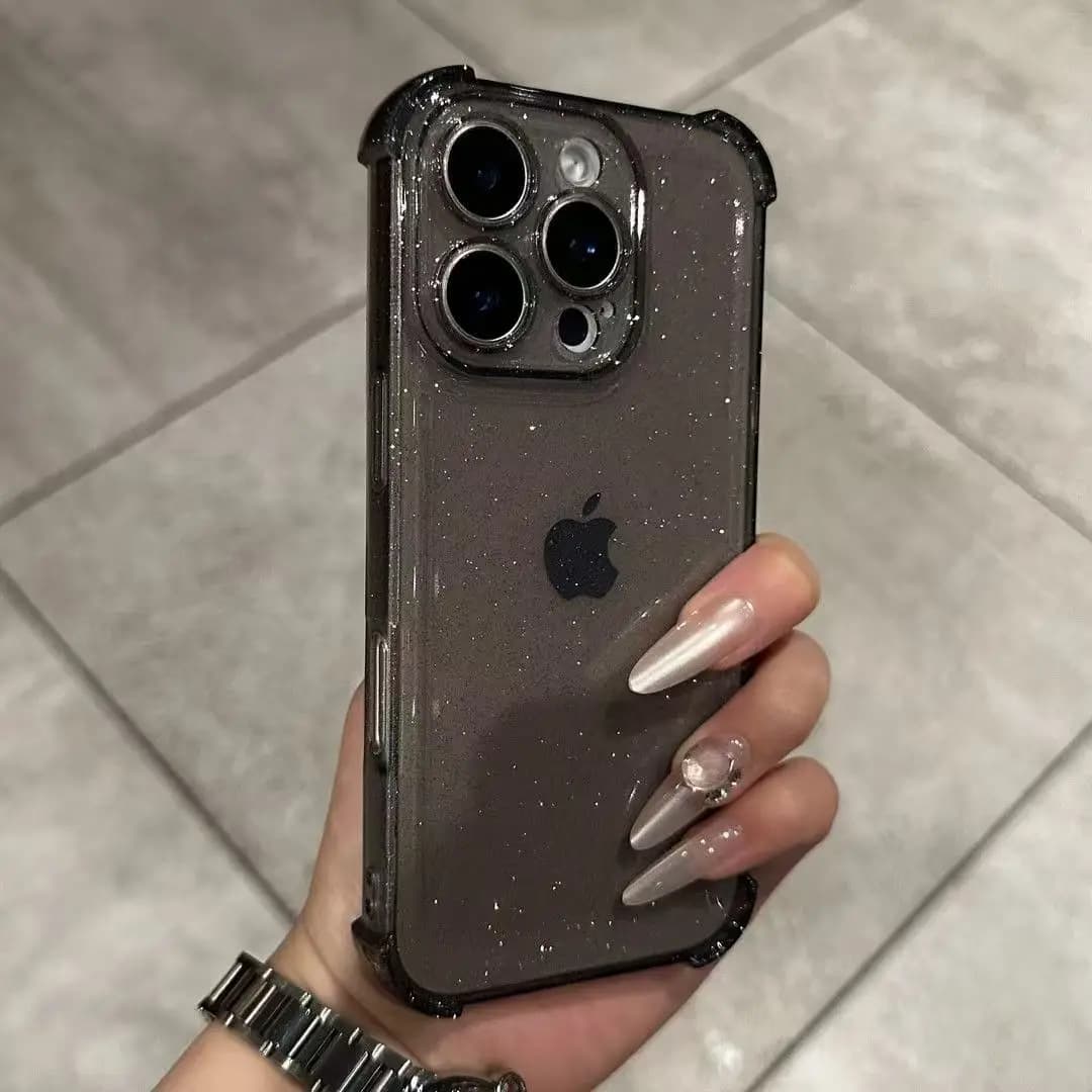 Glitter Bling Clear Case for iPhone 17 16 15 14 13 12 11 Pro Max XS X XR 16PLUS 17AIR 16E Silicone Soft Transparent Bumper Cover - 6